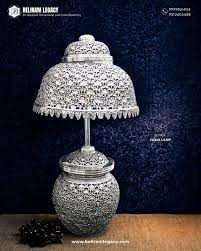 Silver Glow Ceramic Lamp
